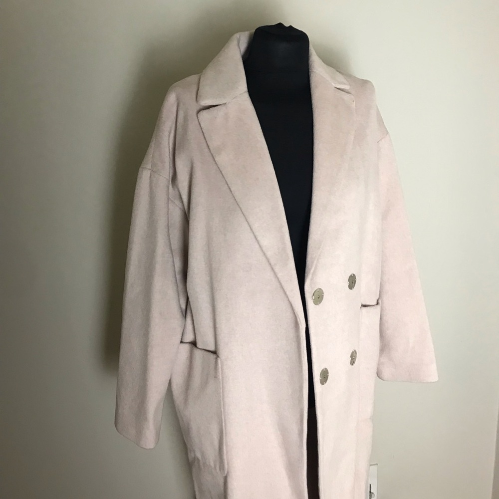 Topshop Oatmeal Long Coat NWT